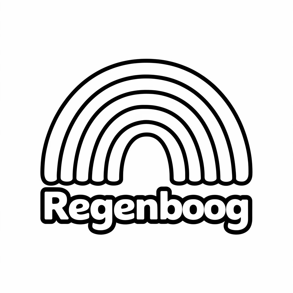 simples desenhos para colorir de arco íris