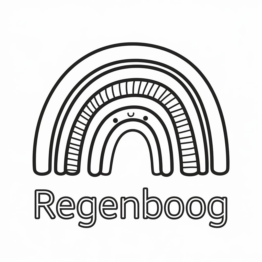 simples arco-íris para colorir e imprimir