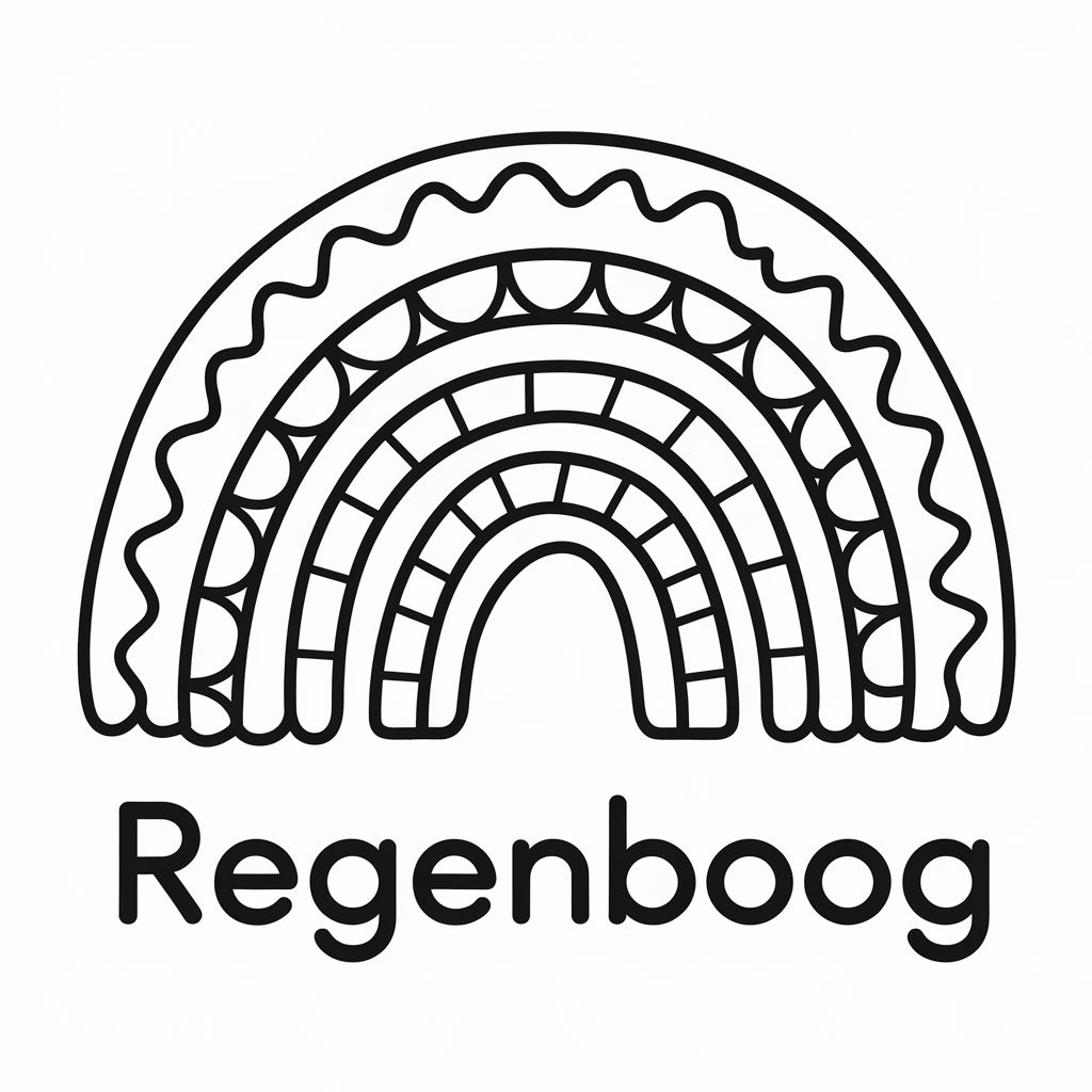 simples arco íris para colorir 7 cores