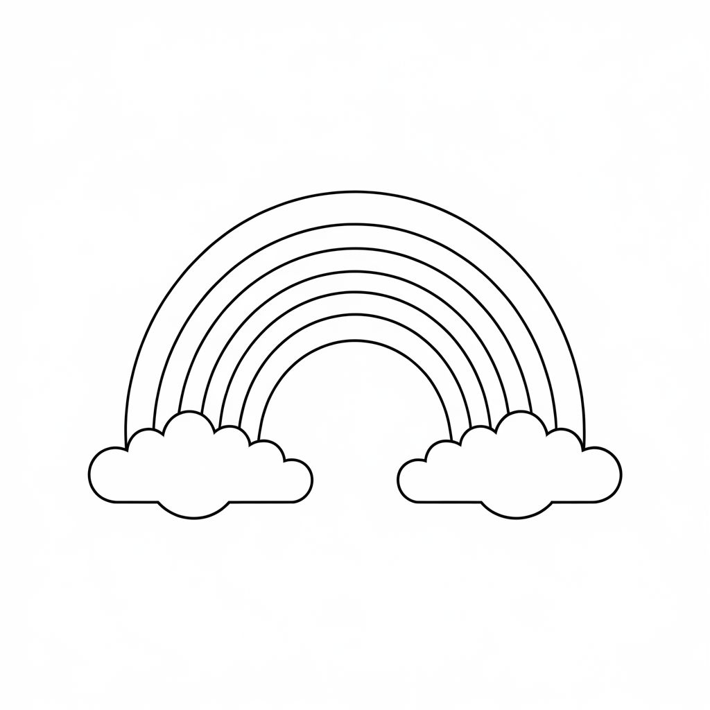 arco íris colorido para imprimir
