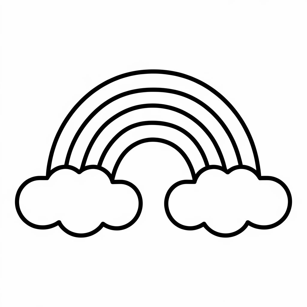 arco-íris desenho para colorir