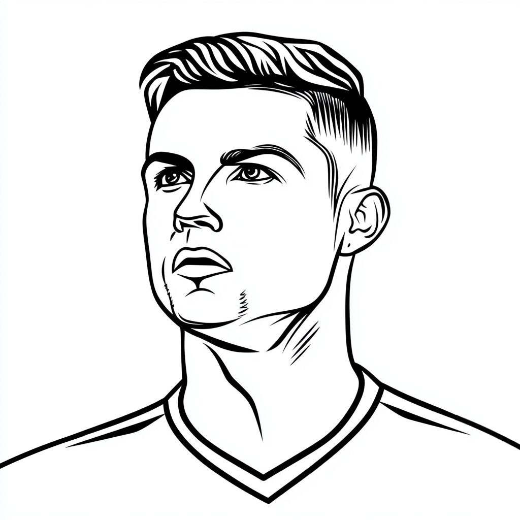 ronaldo para colorir