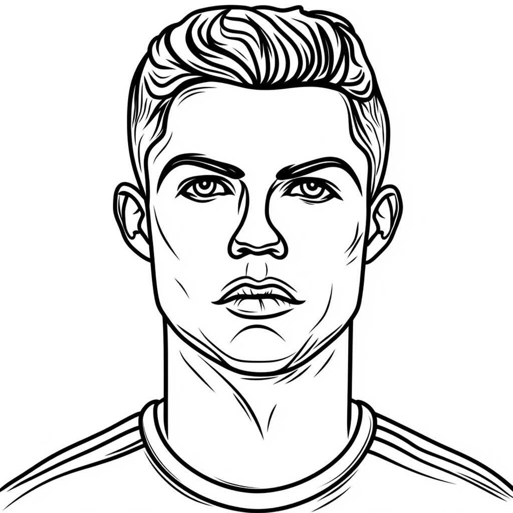 foto do cristiano ronaldo para colorir