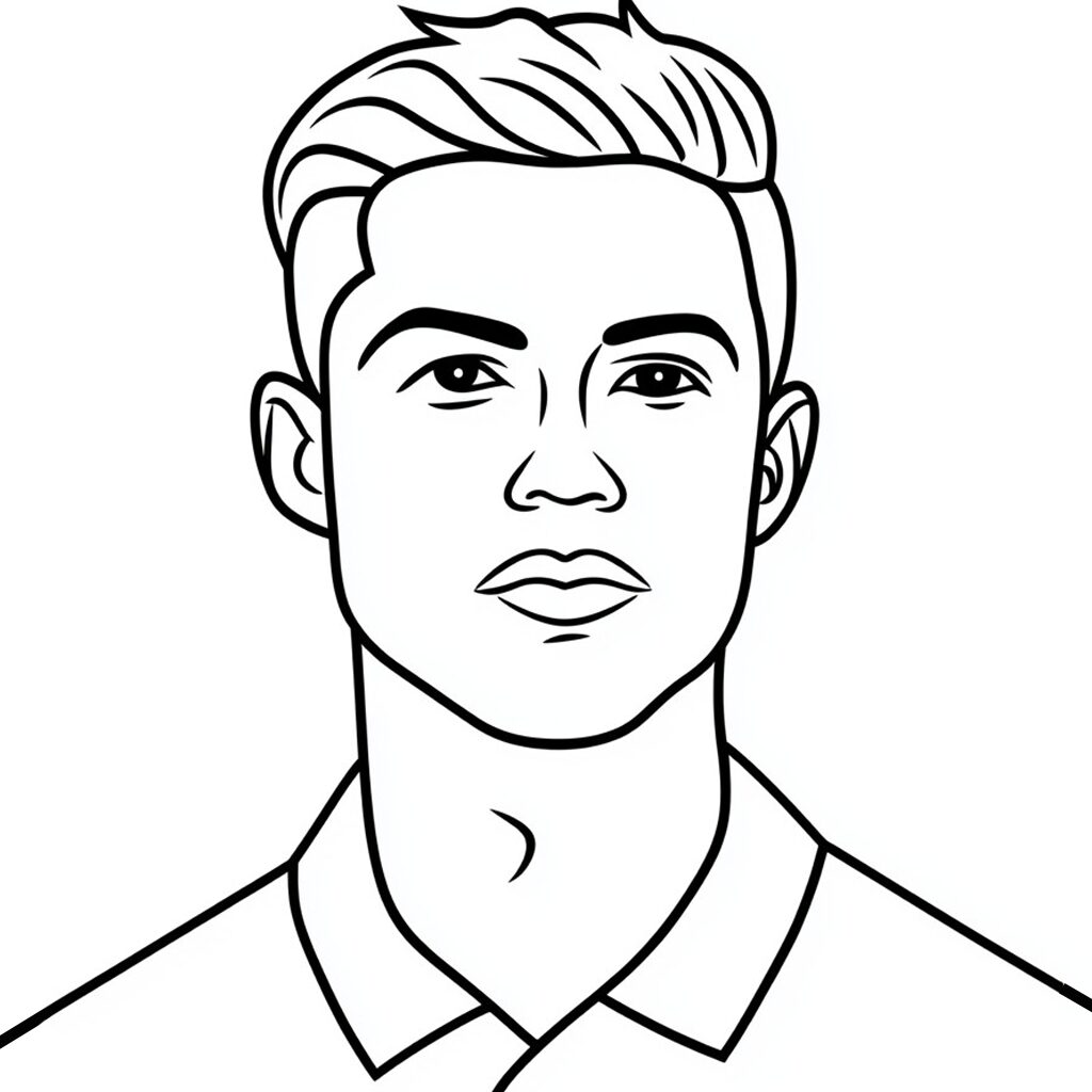 cristiano ronaldo para imprimir e colorir
