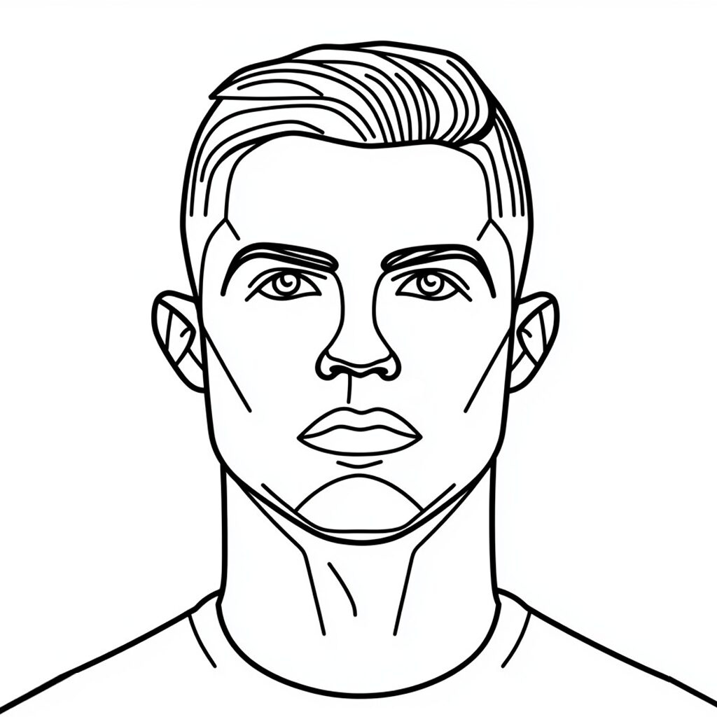 desenhos do cristiano ronaldo para colorir