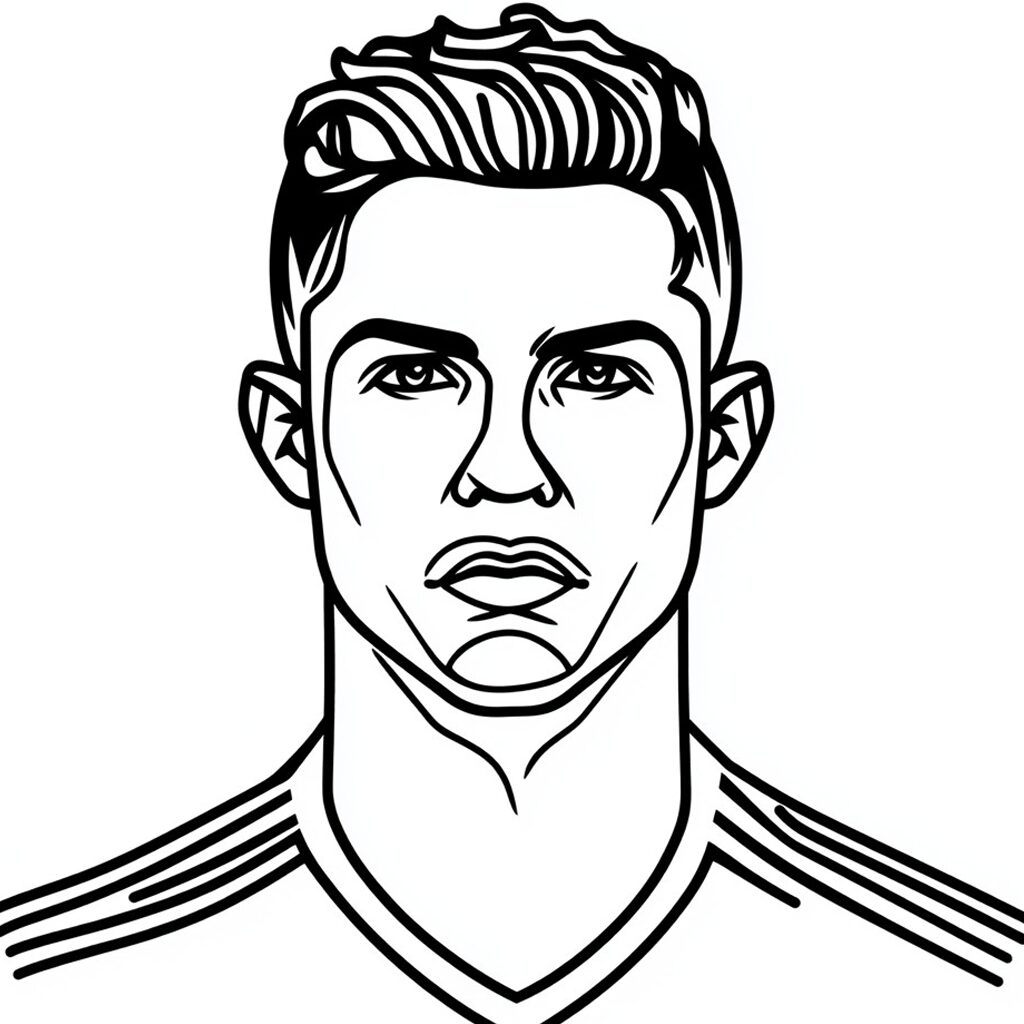 desenho de cristiano ronaldo para colorir