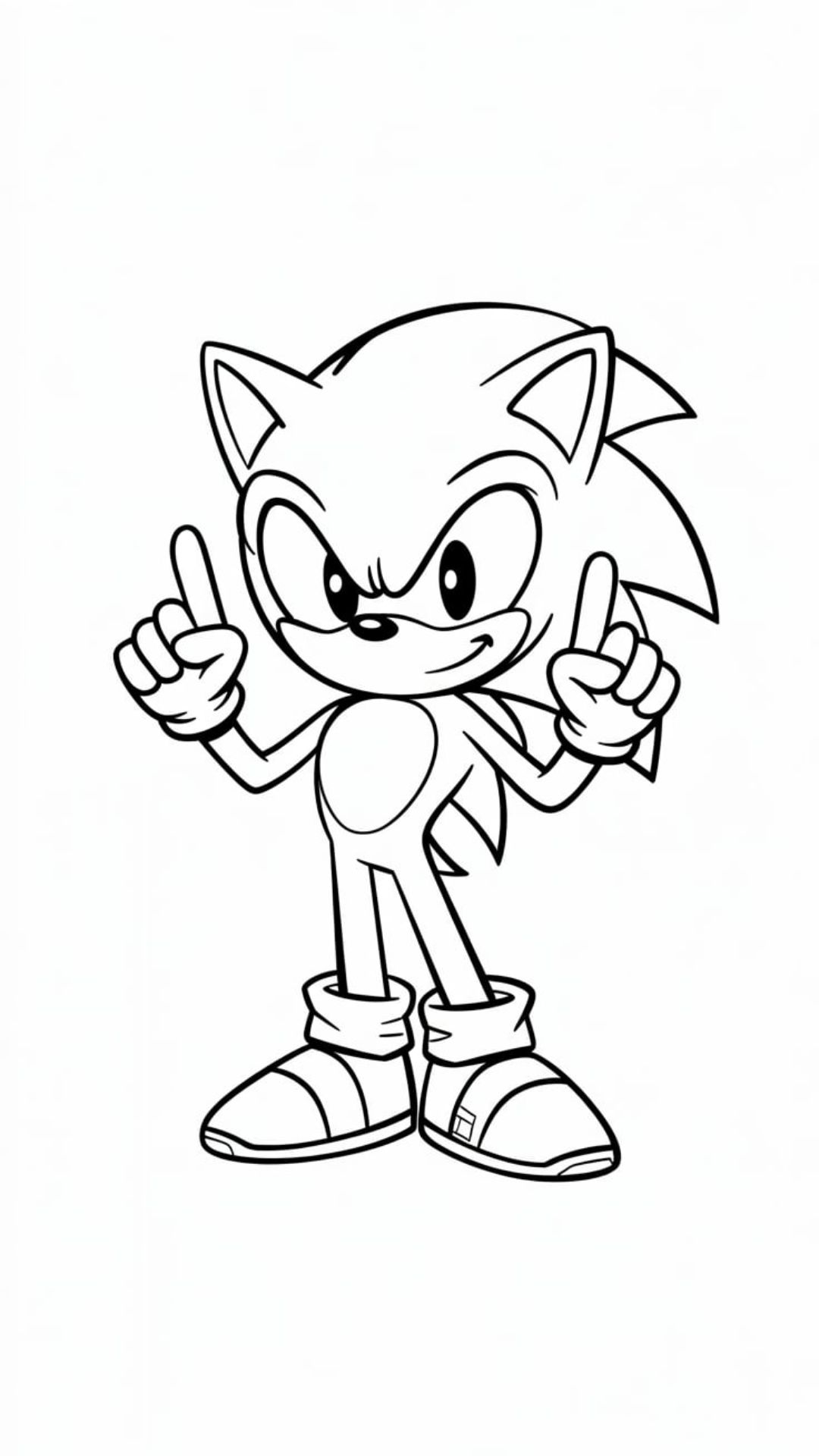desenho do sonic para colorir
