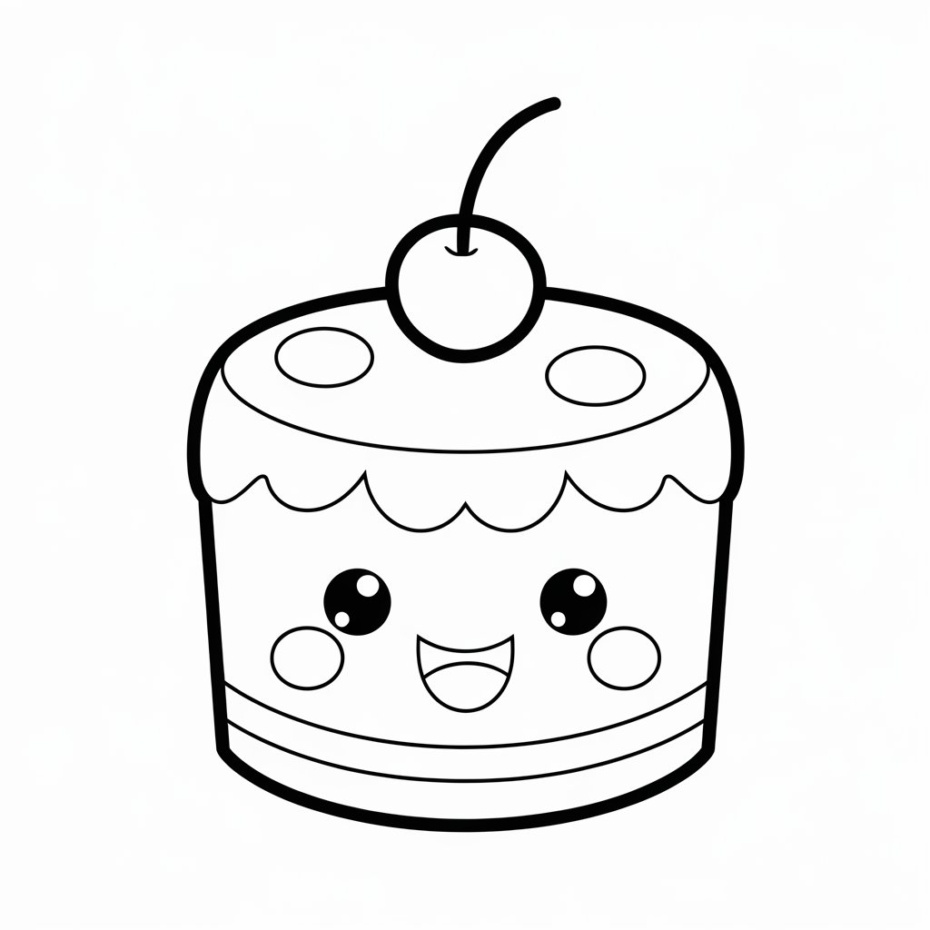 bolo de aniversario para colorir e imprimir