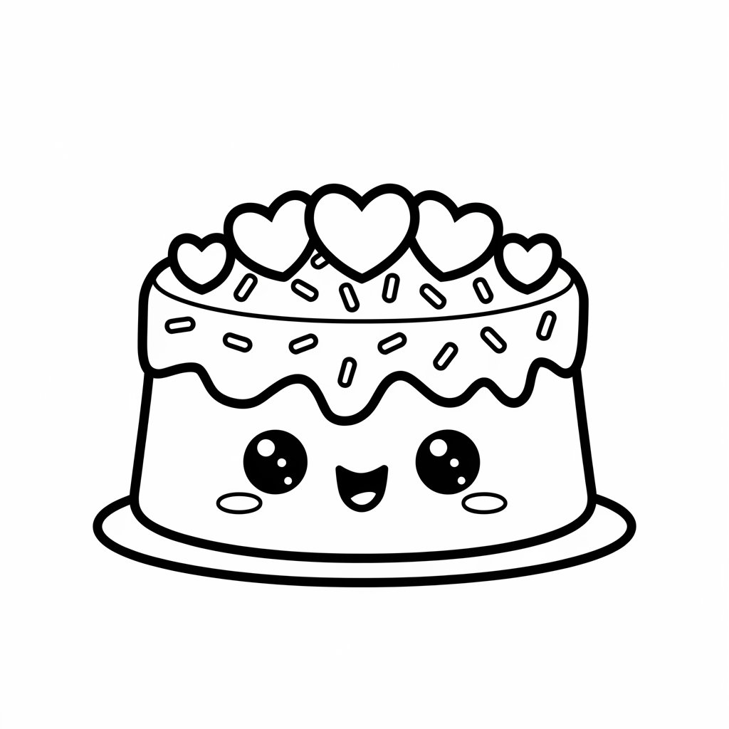 bolo desenho para colorir