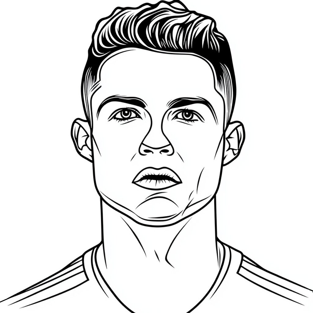 desenho para colorir do cristiano ronaldo