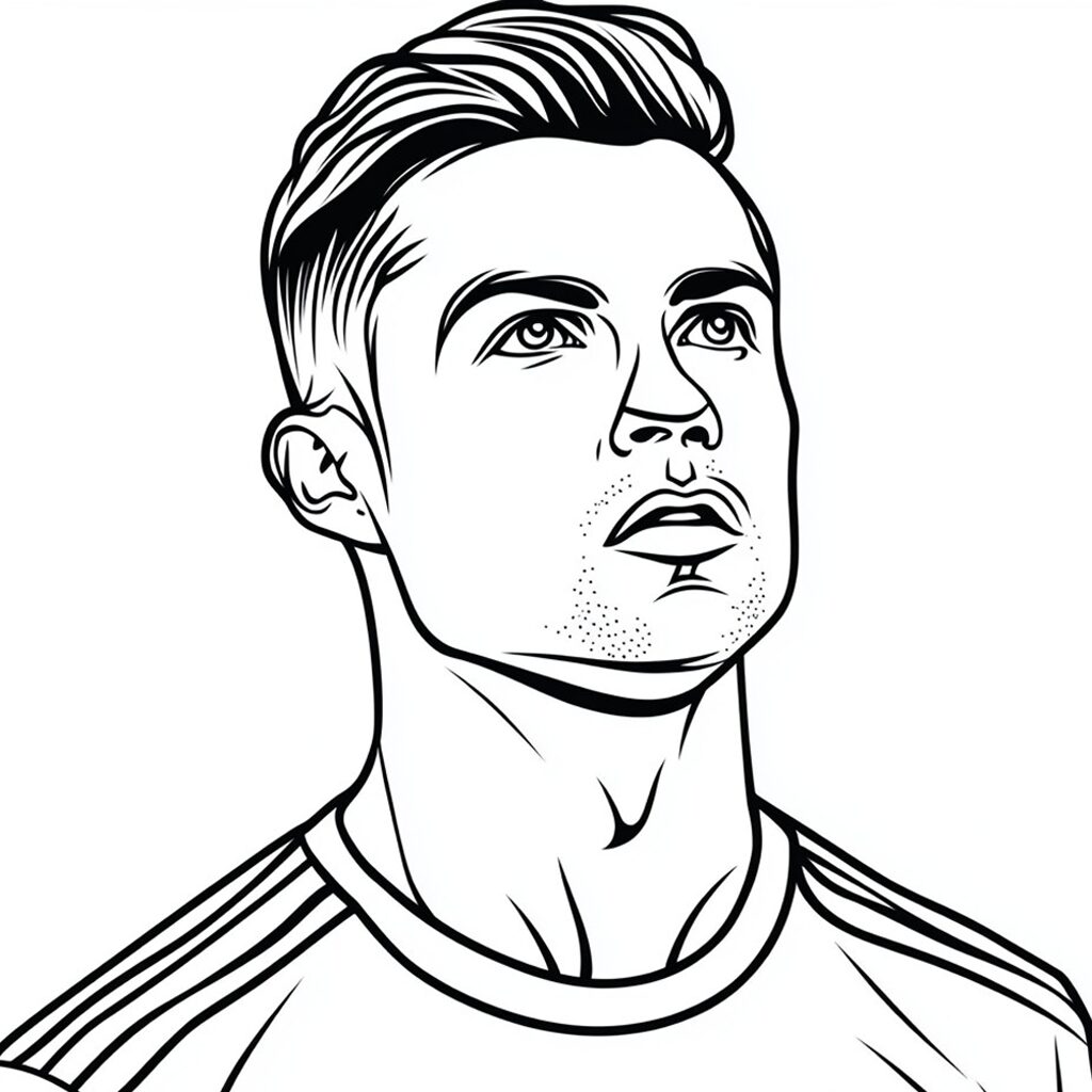 desenho cristiano ronaldo para colorir