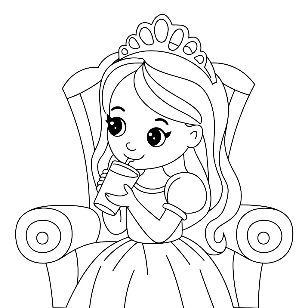 desenho de princesa para colorir