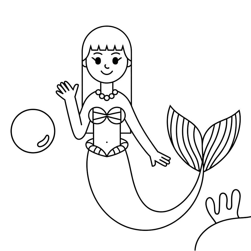 desenho de sereia para colorir e imprimir
