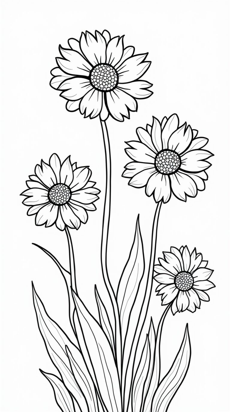 desenhos de flor para imprimir e colorir