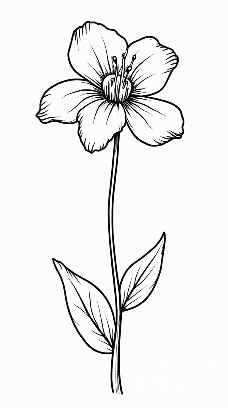 flor desenho para colorir