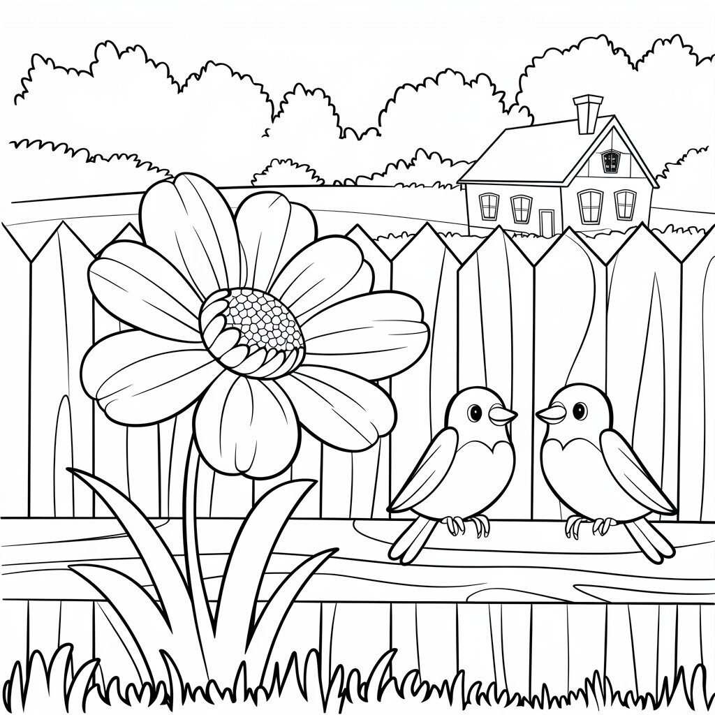 desenho da primavera para colorir