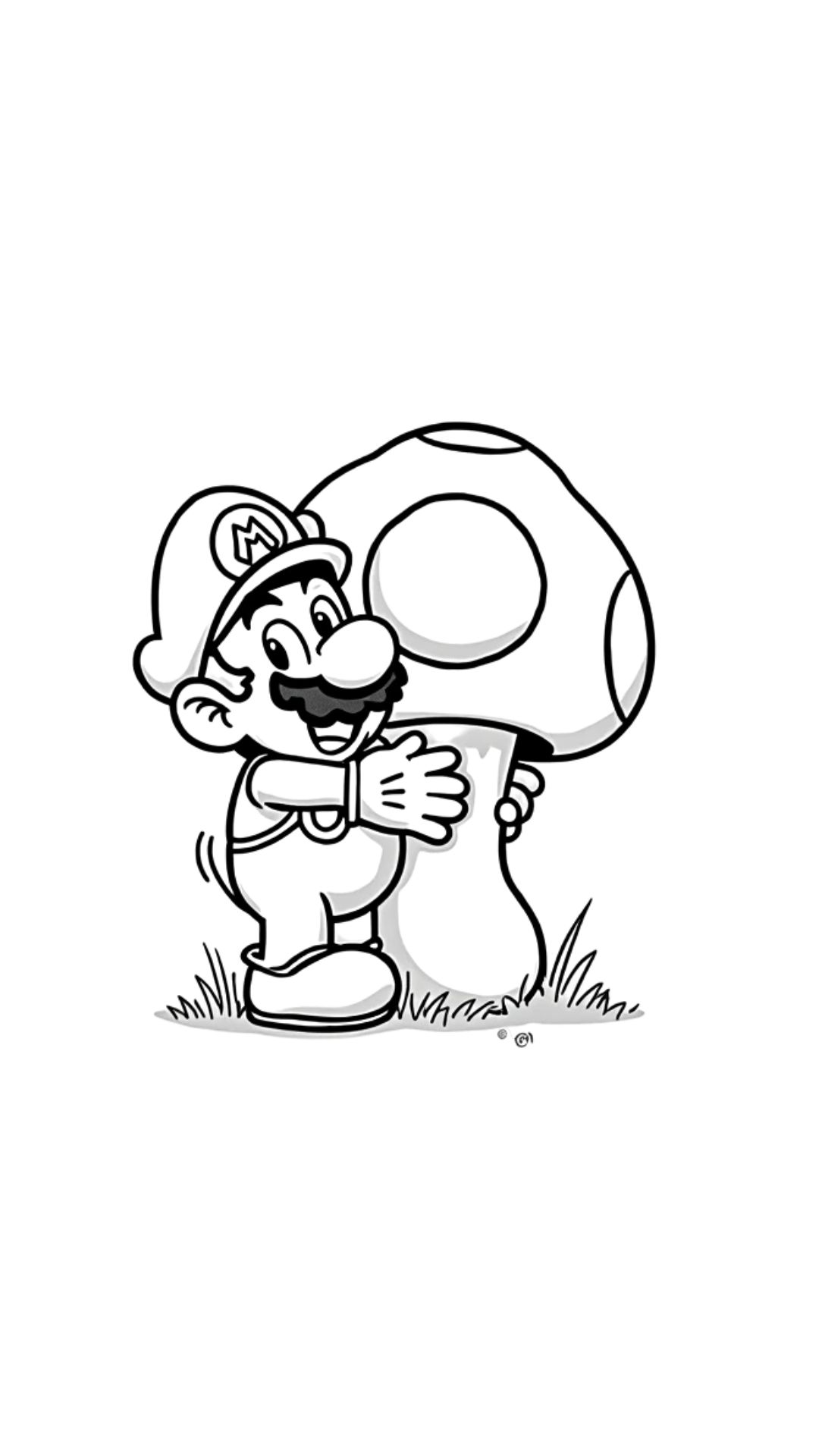 desenho para colorir super mario