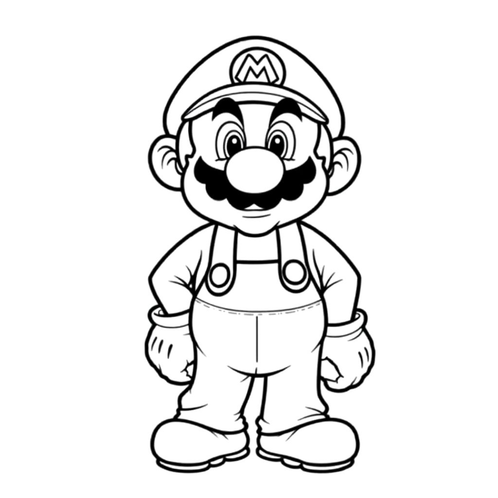 desenhos do super mario para colorir