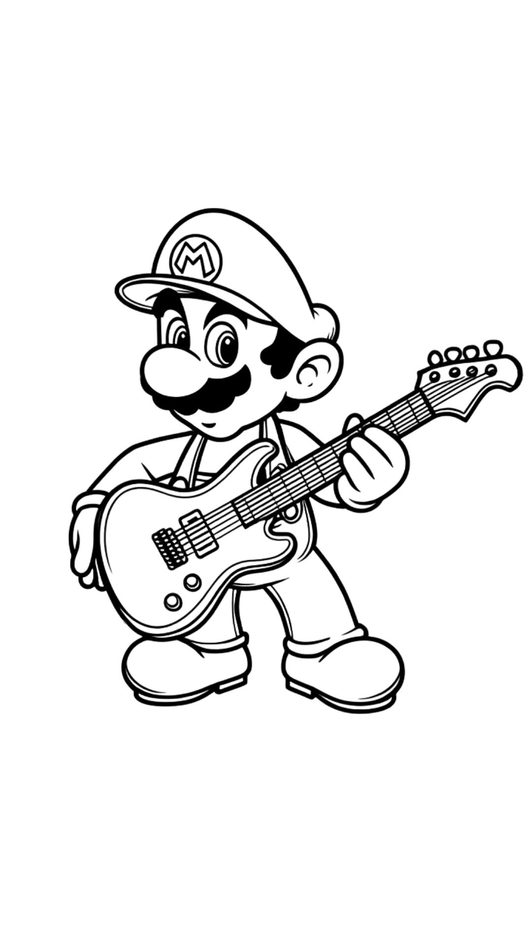 super mario para colorir