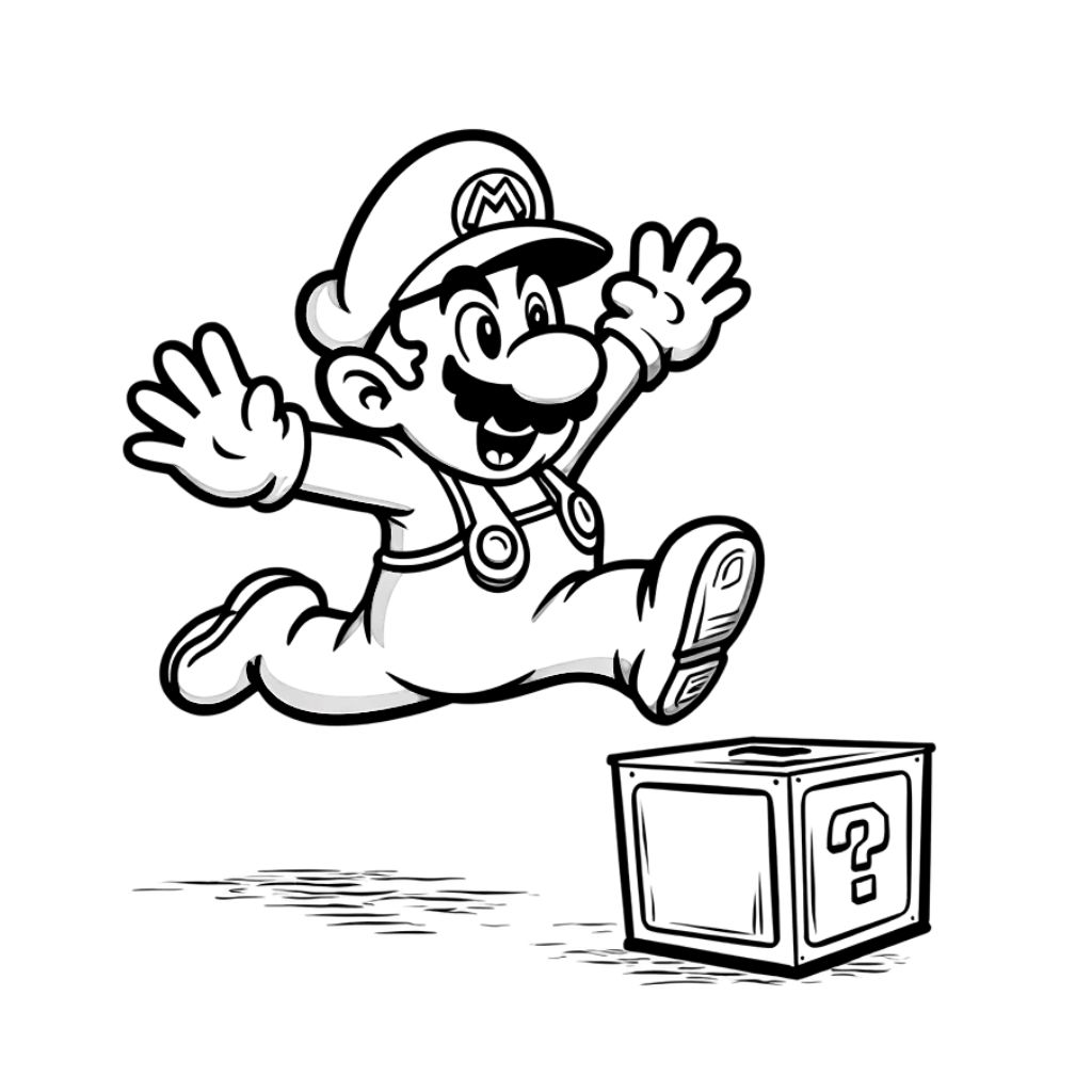 desenhos para colorir do mario