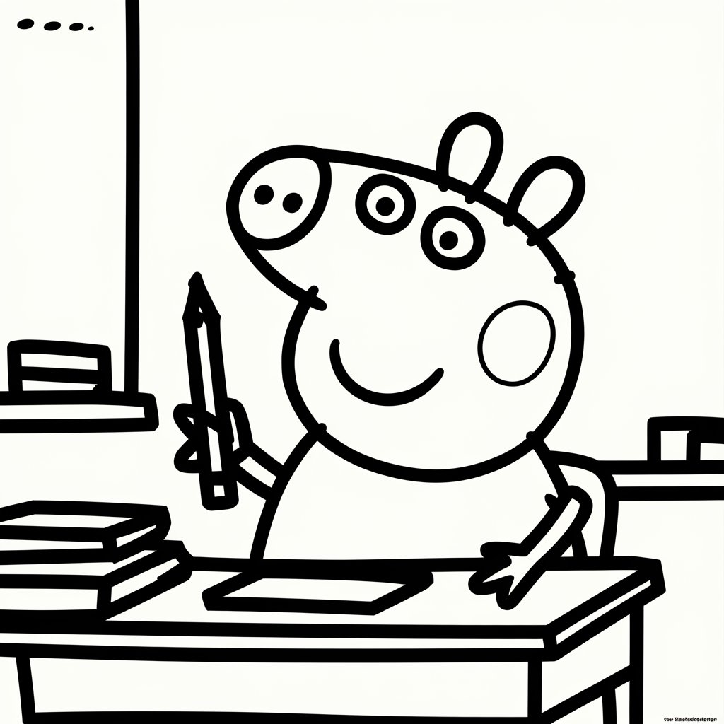 desenho peppa pig para colorir