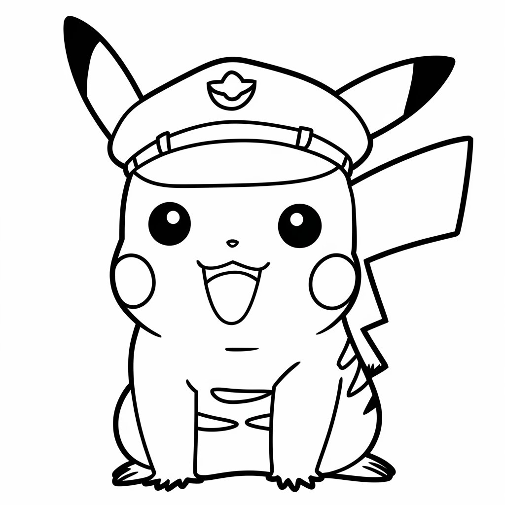 desenho para colorir do pikachu