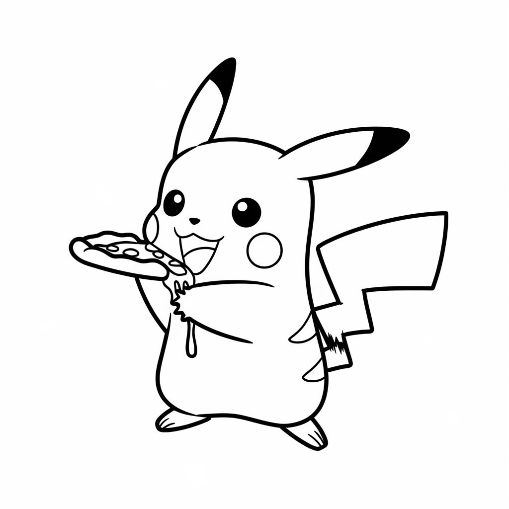 desenhos pikachu para colorir