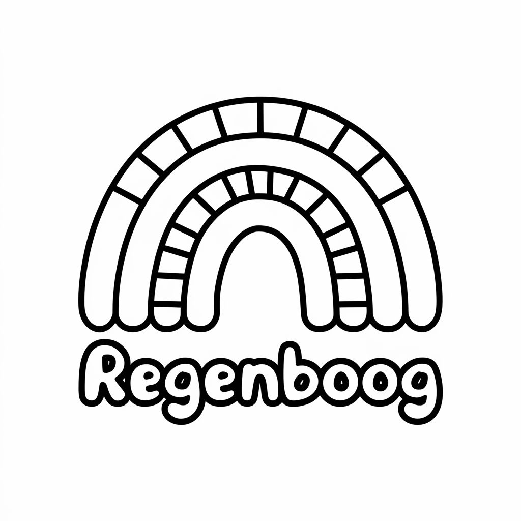 desenho para colorir de arco-íris