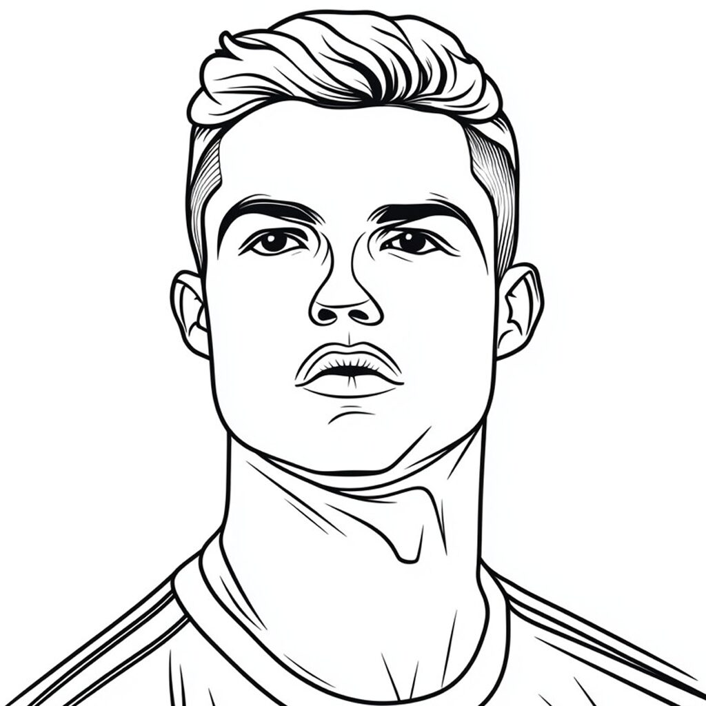 cristiano ronaldo desenho para colorir