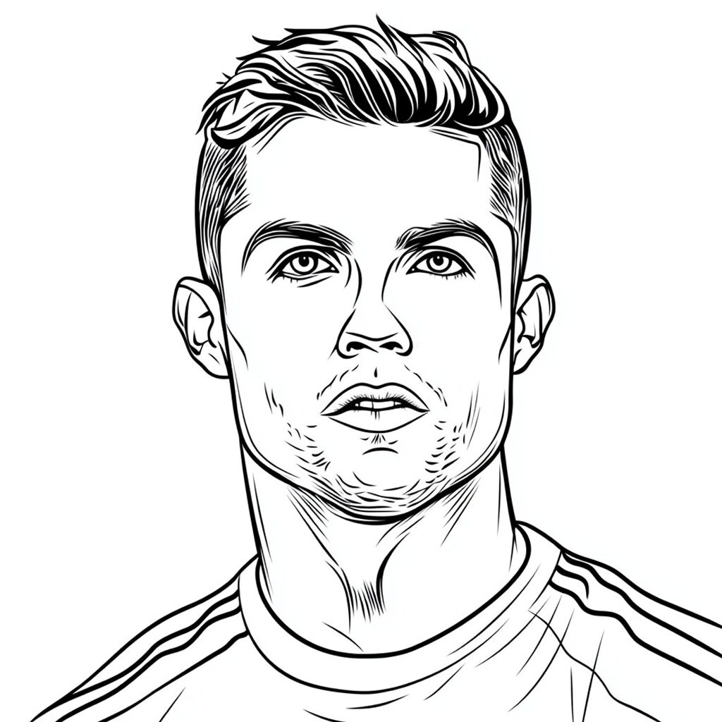 desenho para colorir cristiano ronaldo