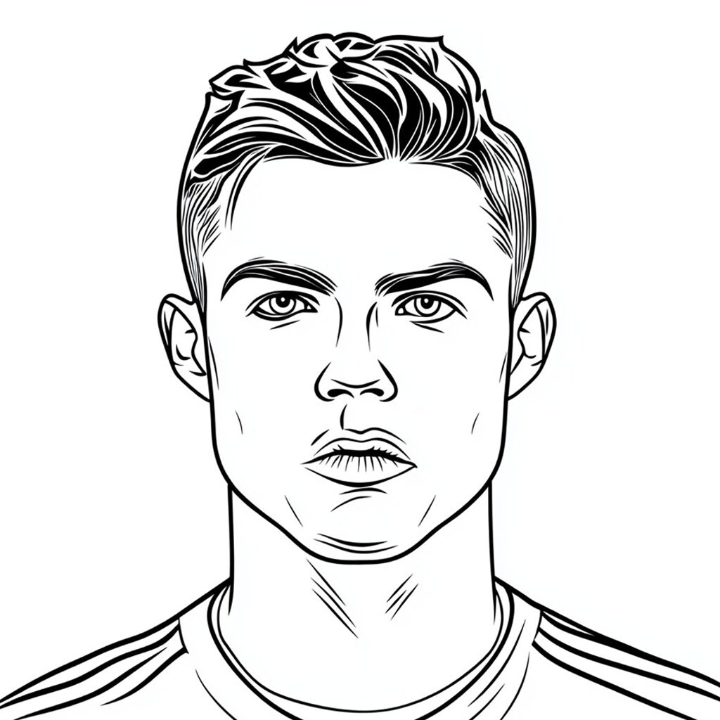 desenho do cristiano ronaldo para colorir