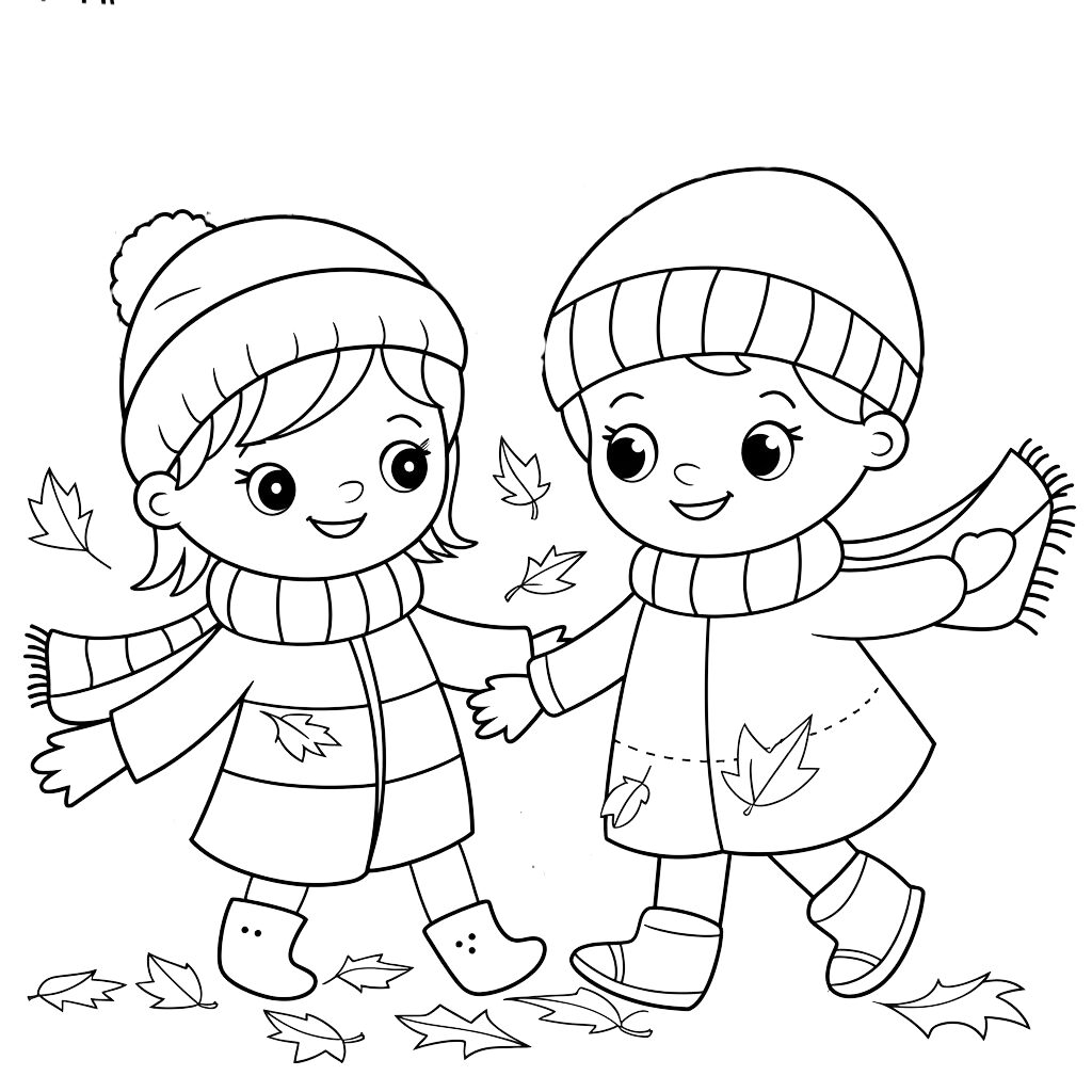 imagens outono para colorir