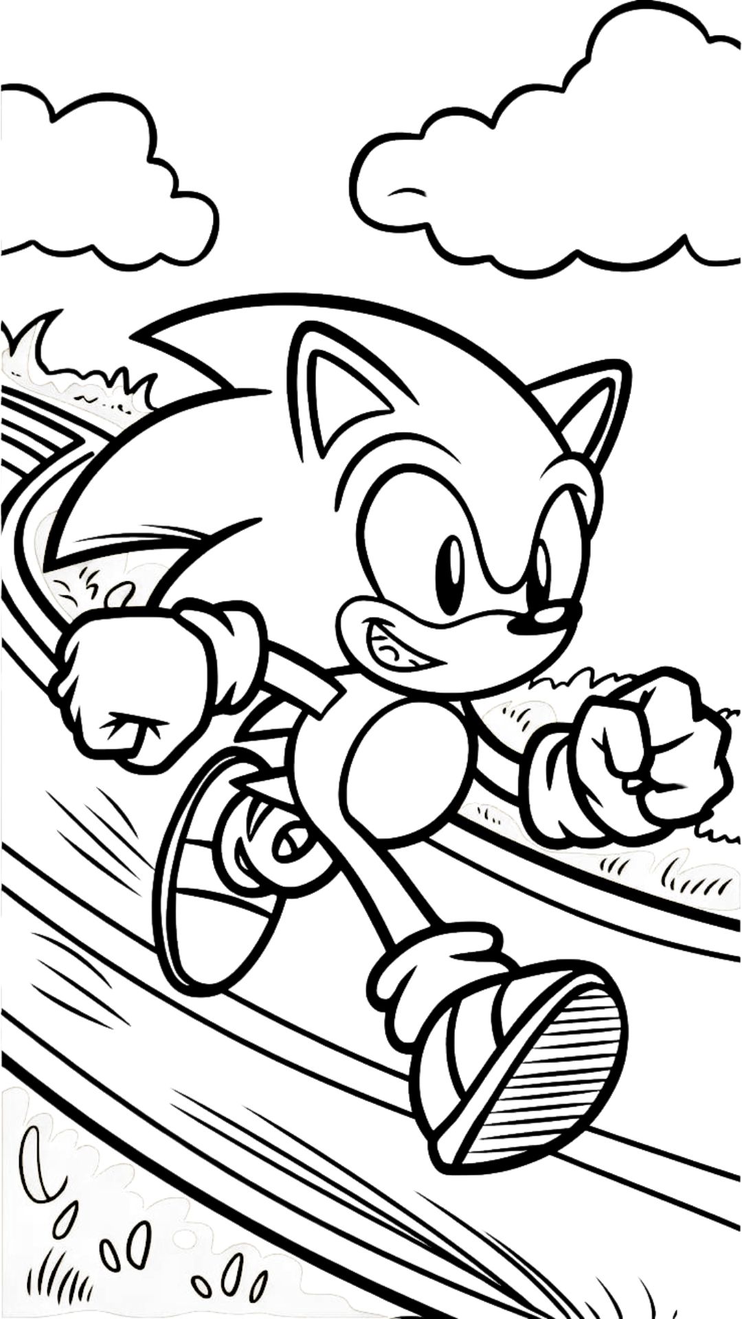 sonic 2 para colorir