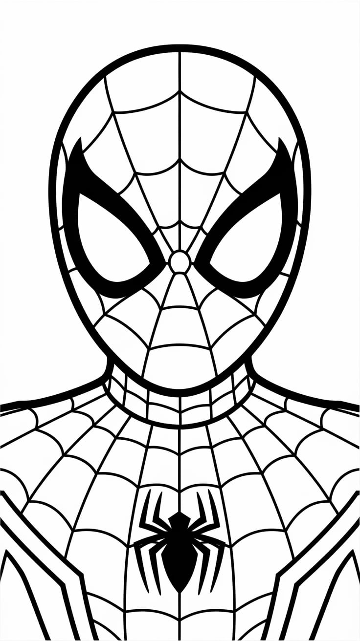 homem aranha para colorir