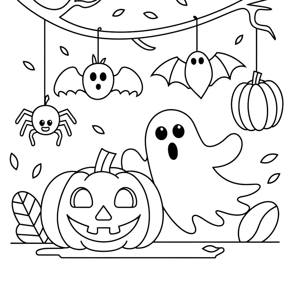 aboboras de halloween para colorir