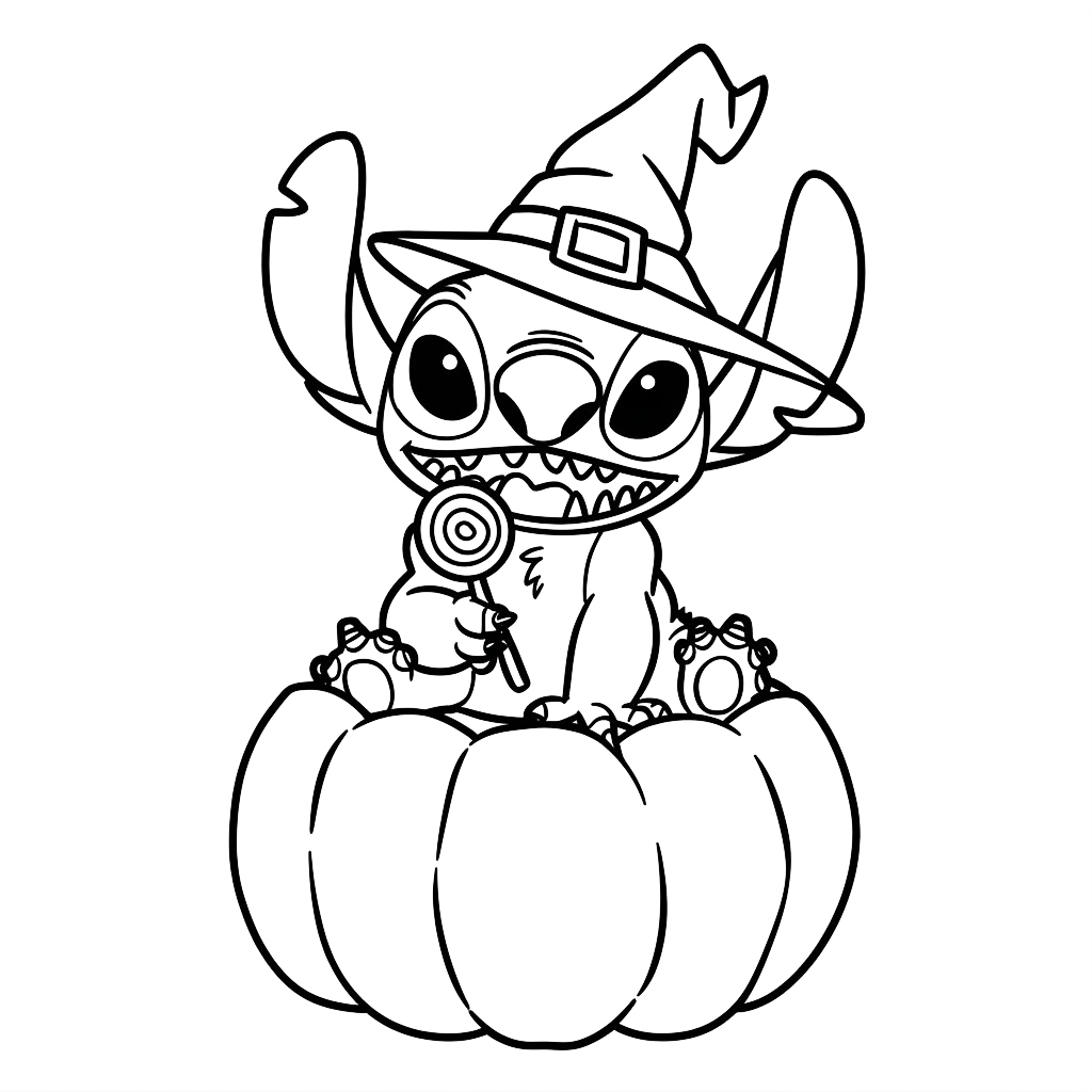 desenhos stitch para colorir