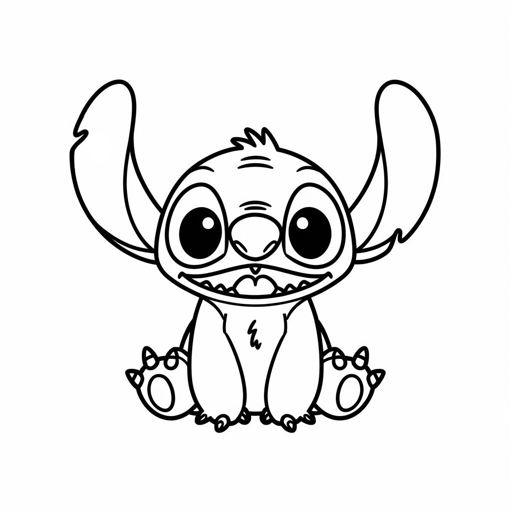 desenho para colorir do stitch
