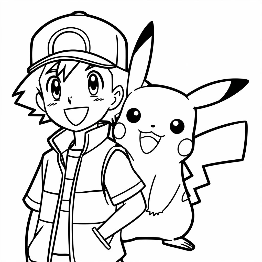 desenho para colorir pikachu