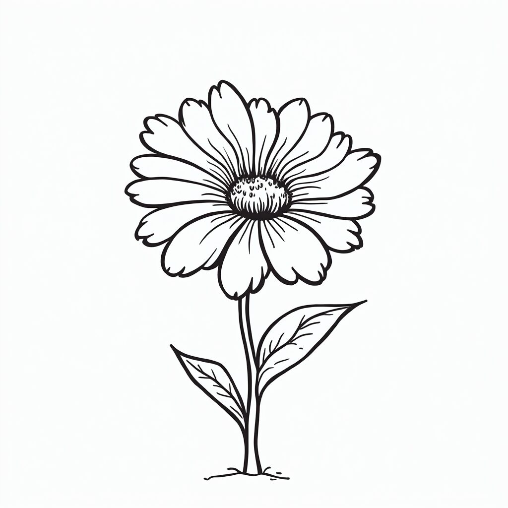 desenho para colorir flor