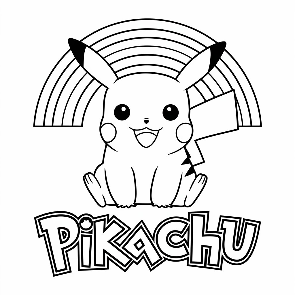pikachu para colorir