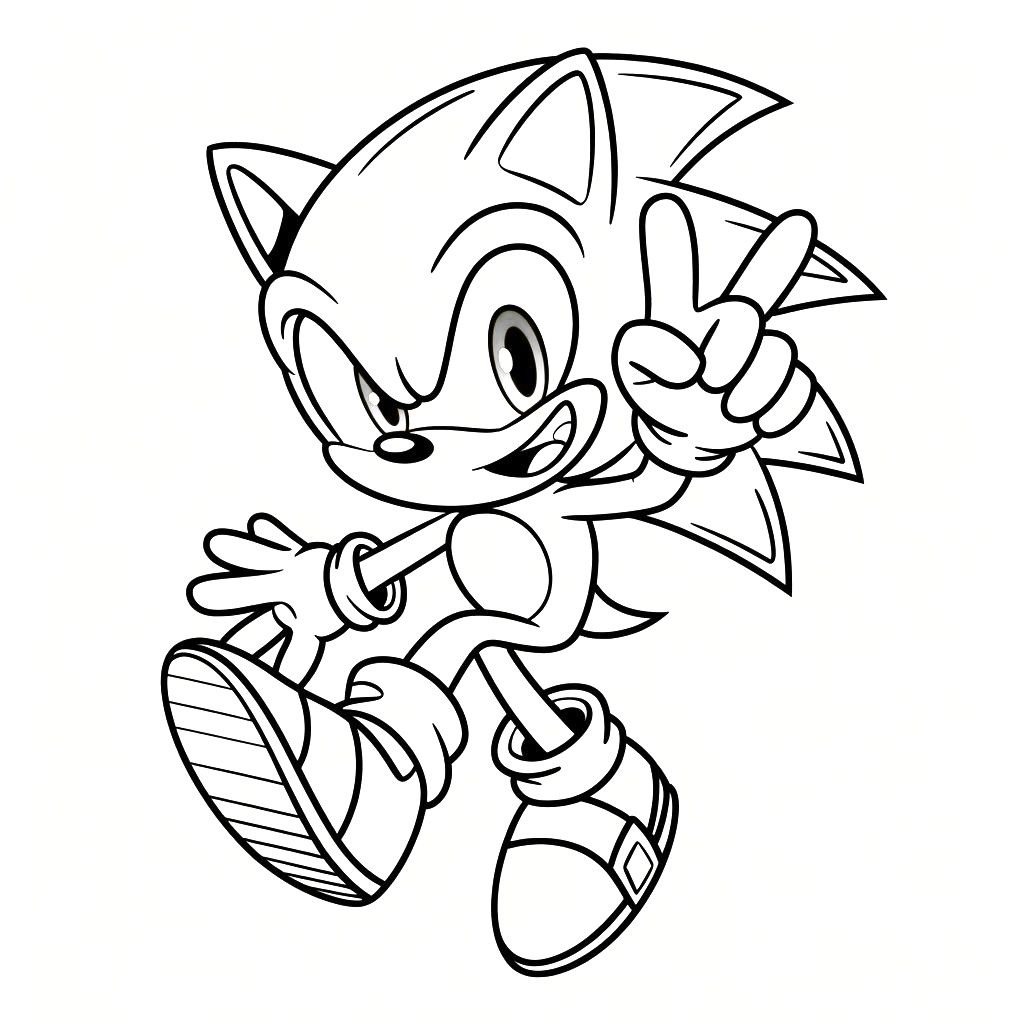 desenho para colorir sonic