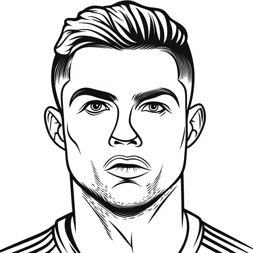 cristiano ronaldo para colorir