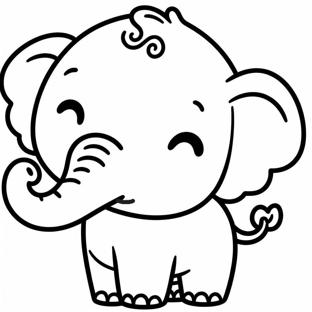 desenhos para colorir de elefante