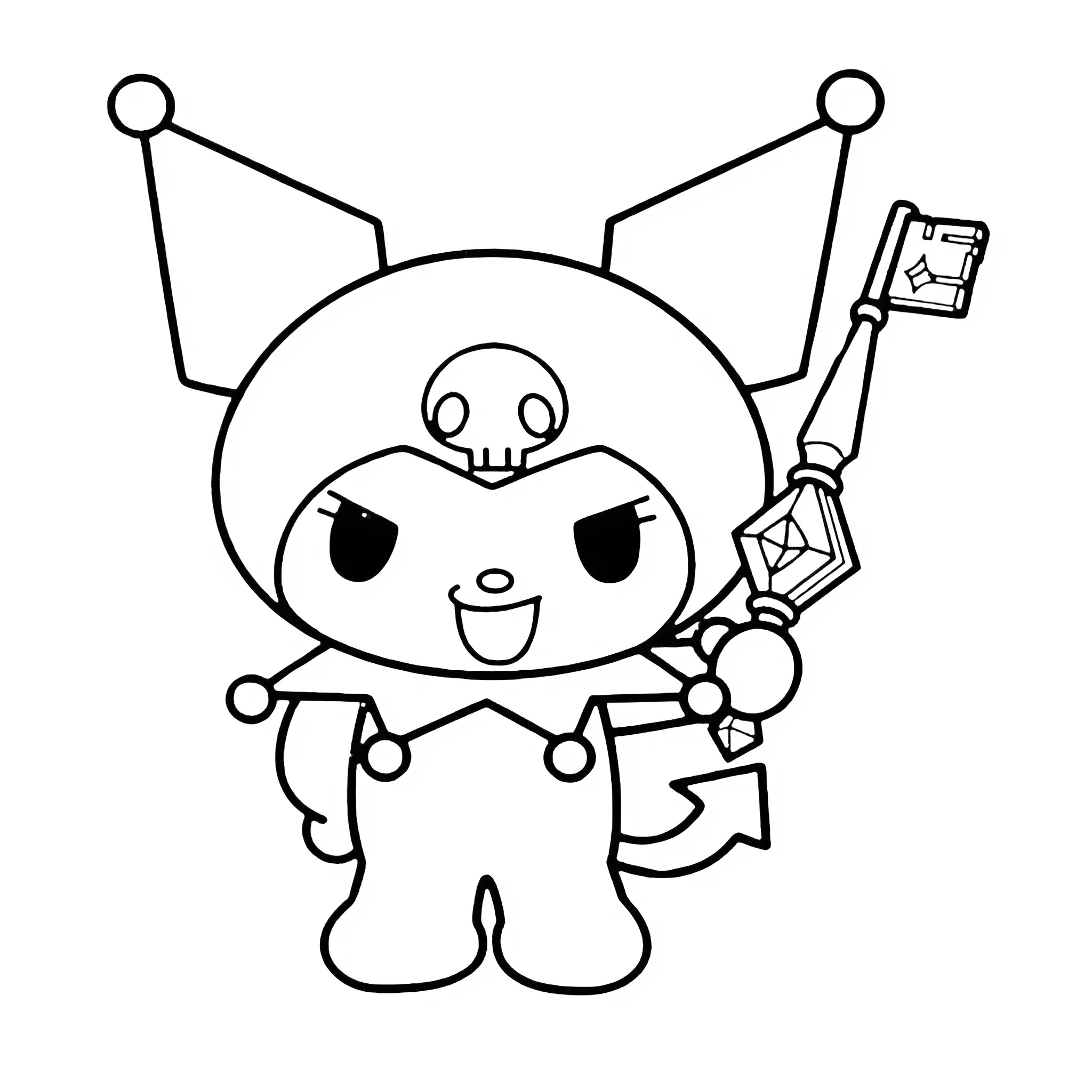 desenhos para colorir kuromi simples