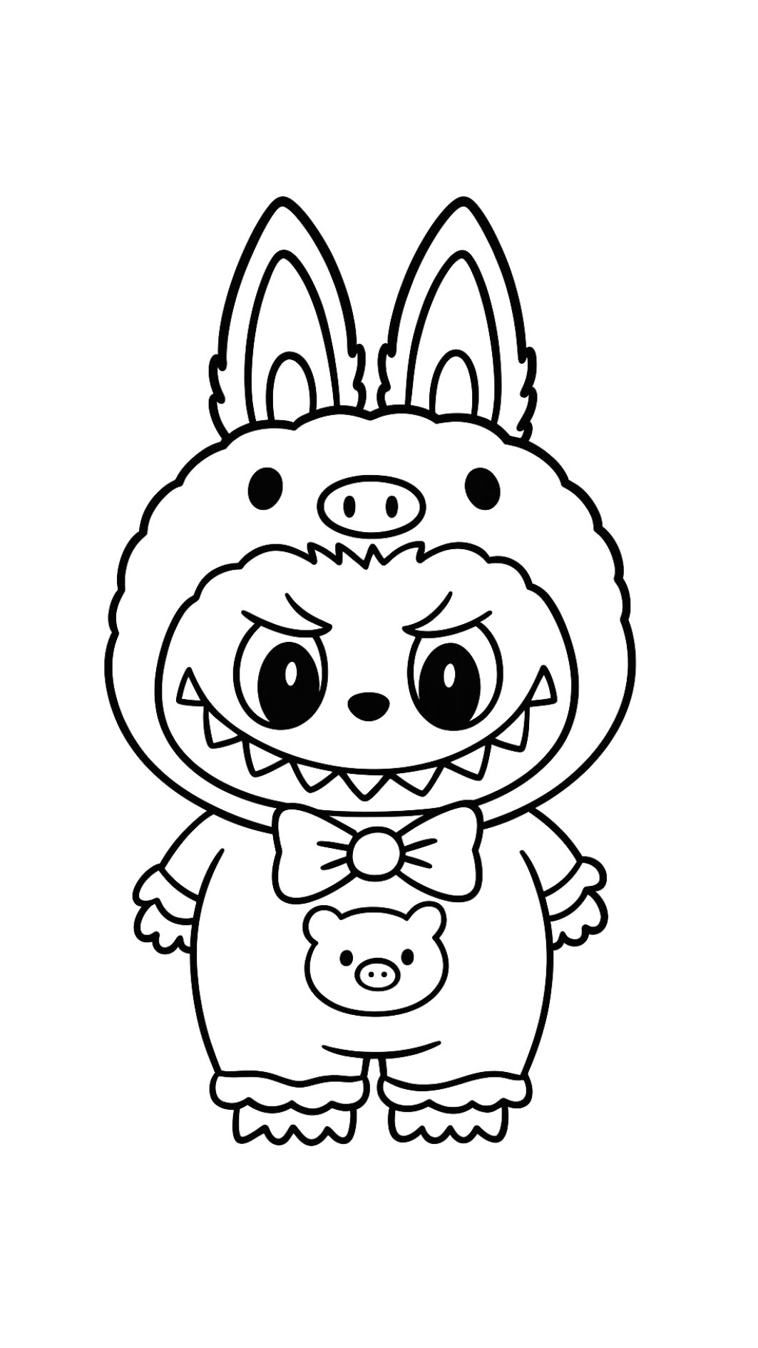 Labubu para Colorir grátis em PDF