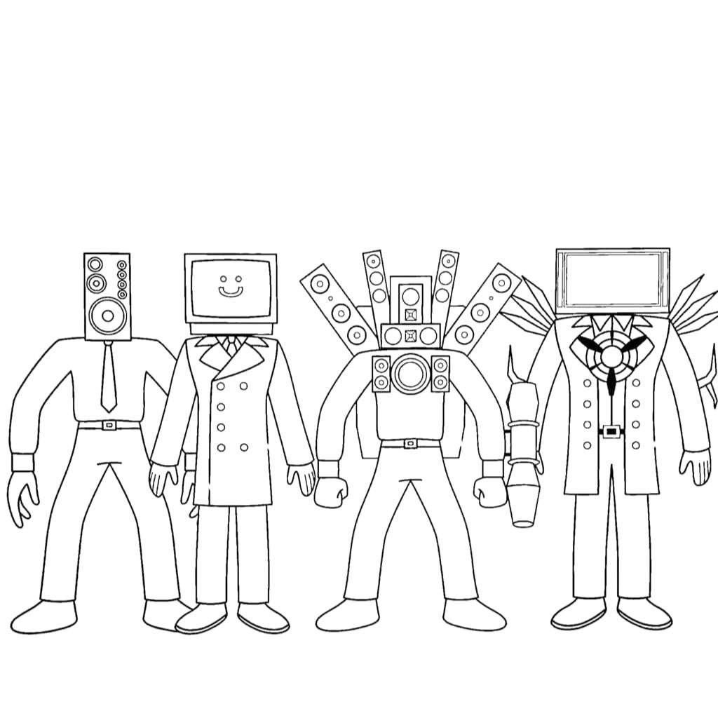 skibidi toilet para colorir