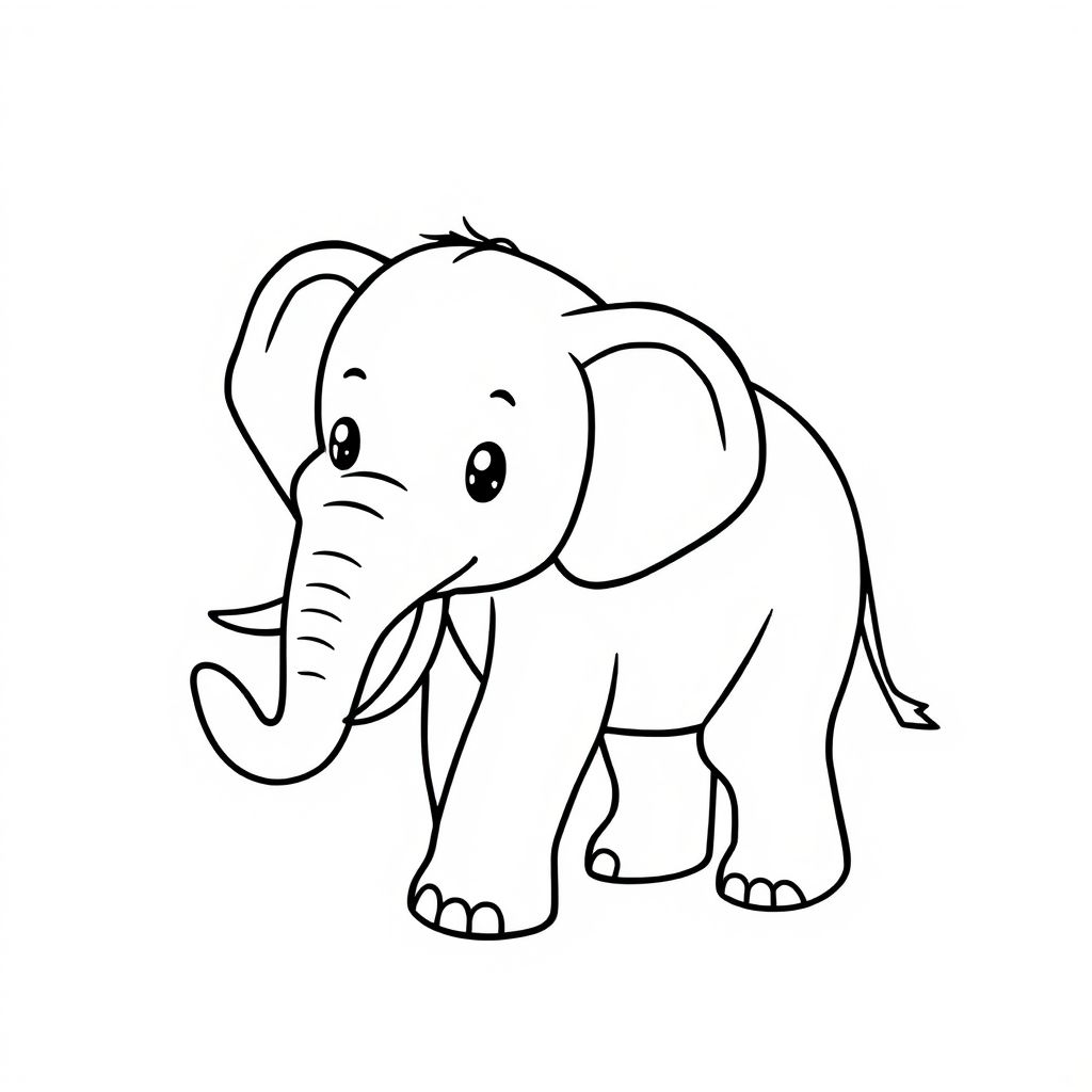 desenho de elefante colorido para imprimir