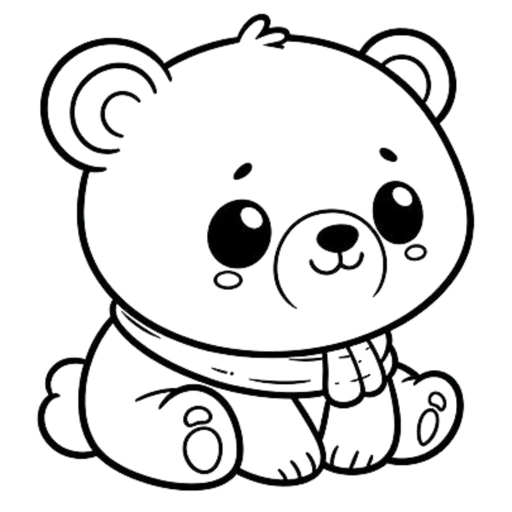 urso panda para colorir
