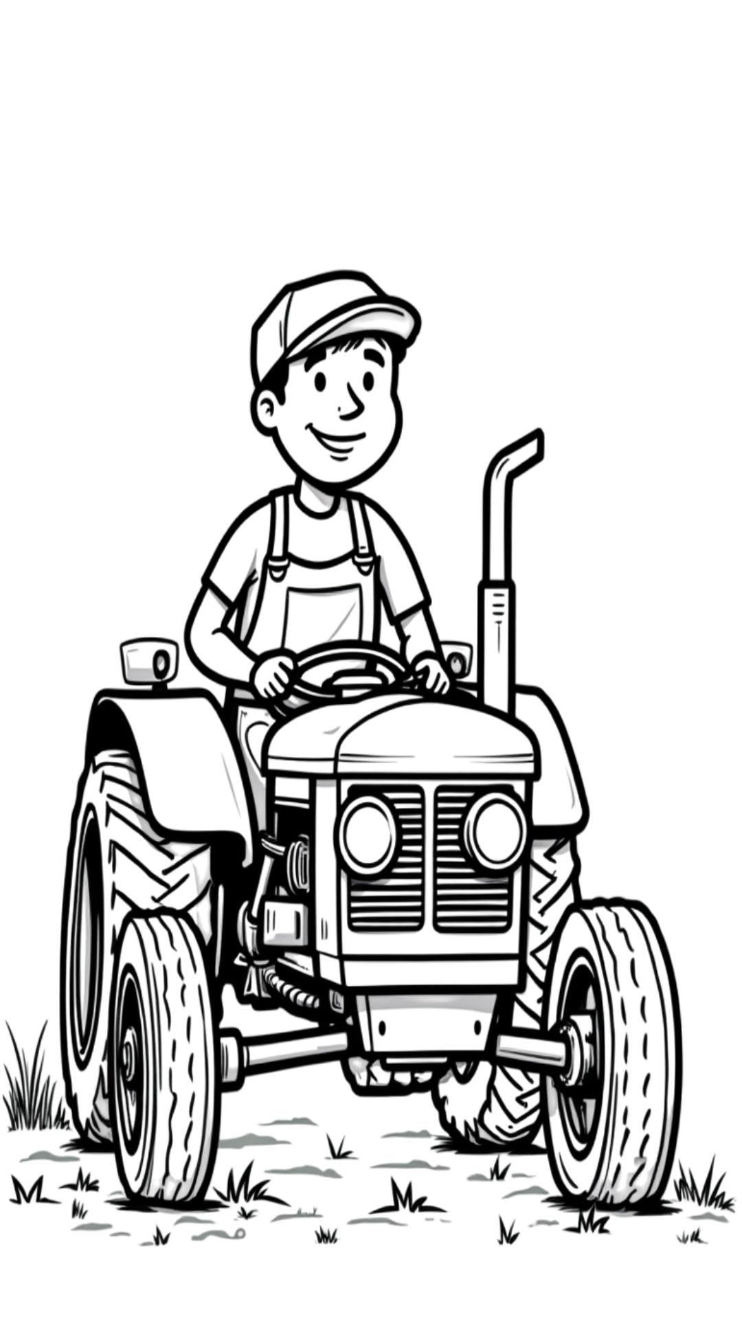 trator desenho para colorir