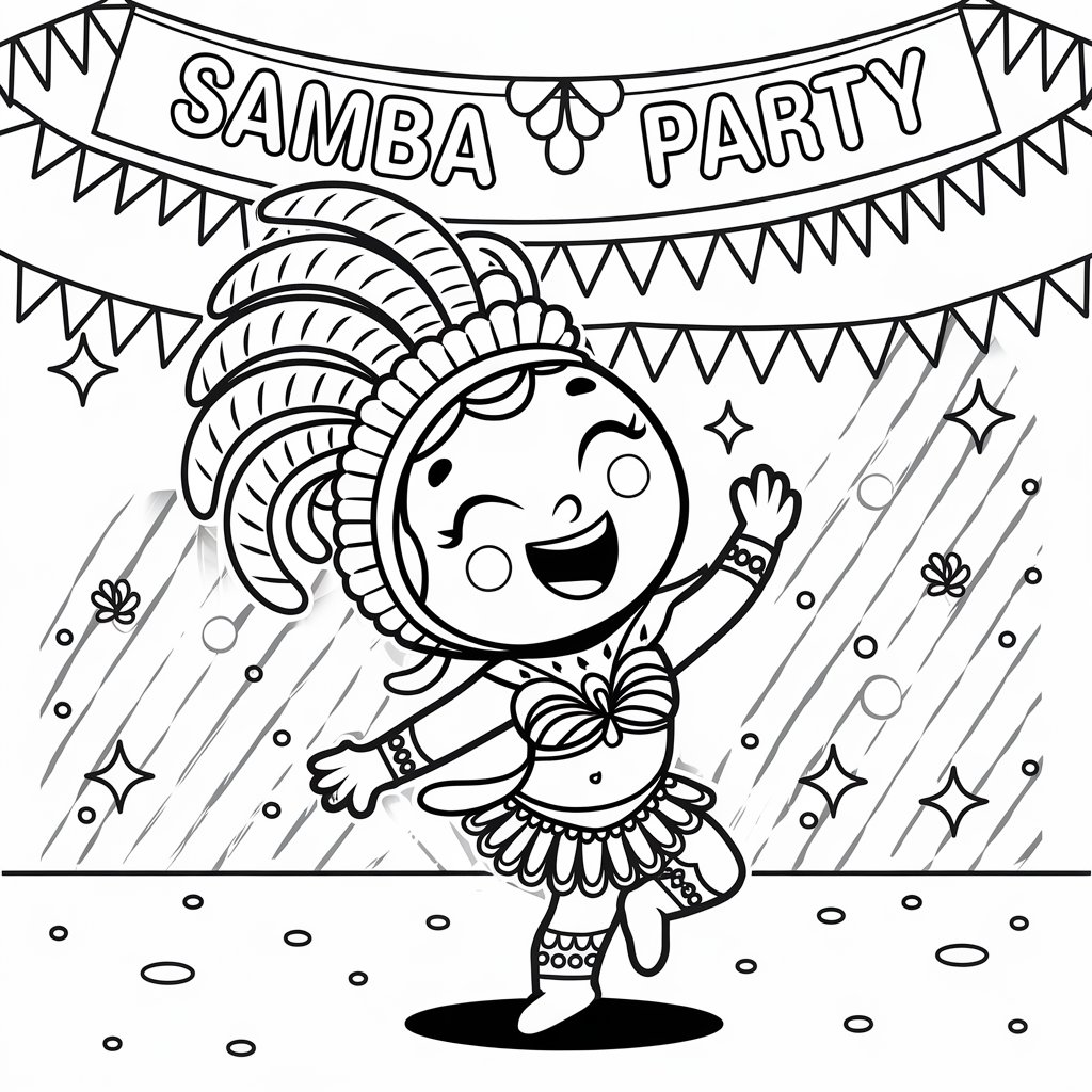 desenhos de carnaval para colorir